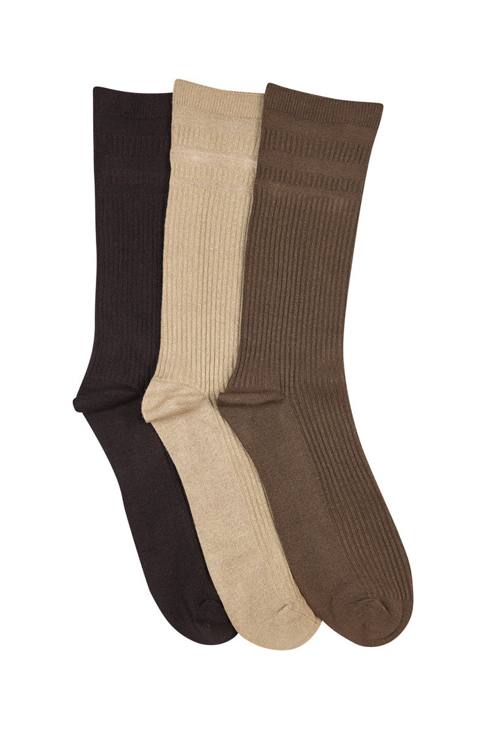 Bamboo Top to Toe Comfort - 3 Pack -Lightweight Rib - Earth Neutrals