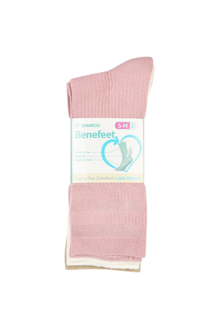 Bamboo Top to Toe Comfort - 3 Pack -Lightweight Rib - Soft Petal