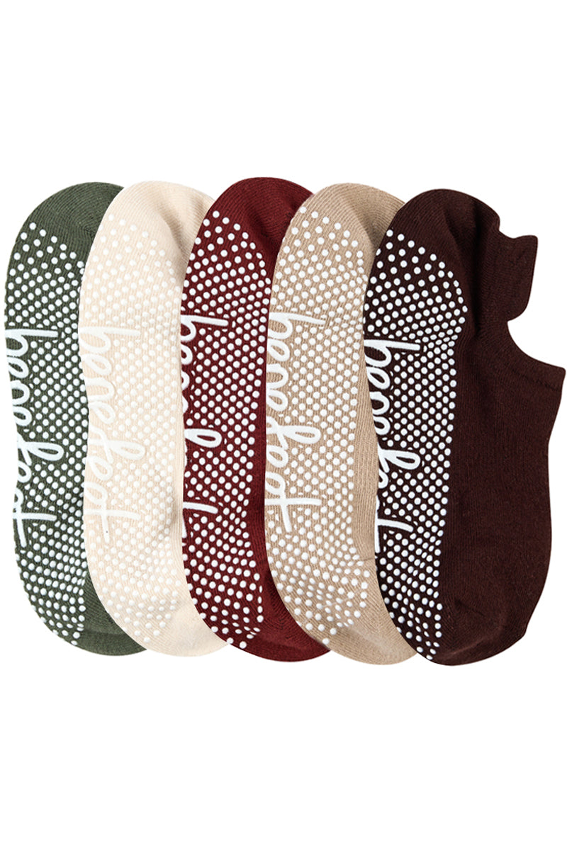 Cotton Grip Socks - 5 Pack- Lightweight