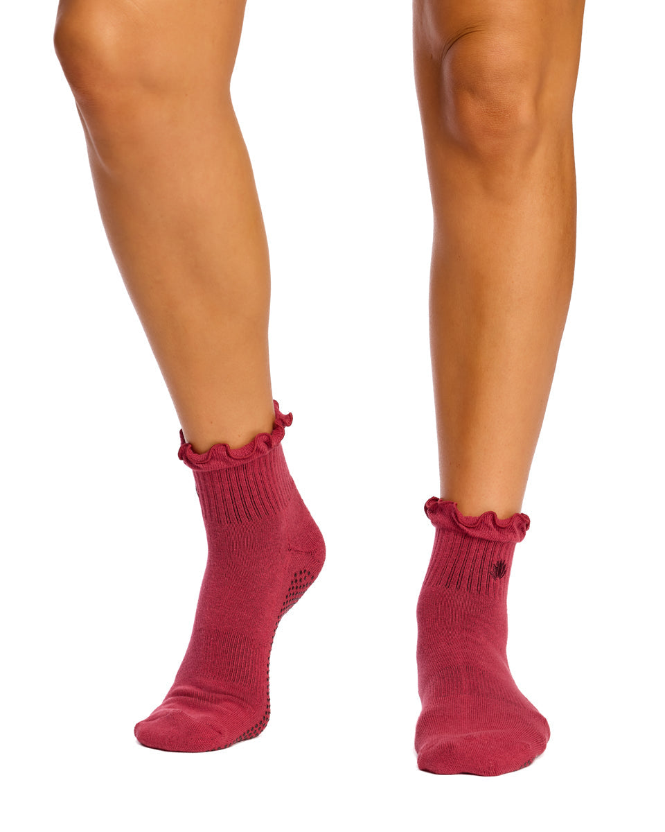Cotton Frill Grip Socks - 3 Pack- Cushion Sole