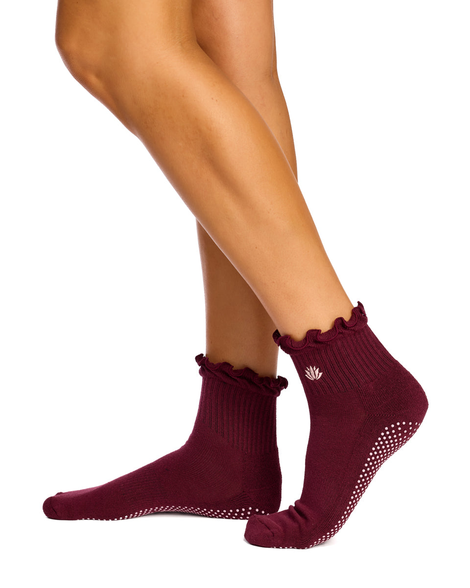 Cotton Frill Grip Socks - 3 Pack- Cushion Sole