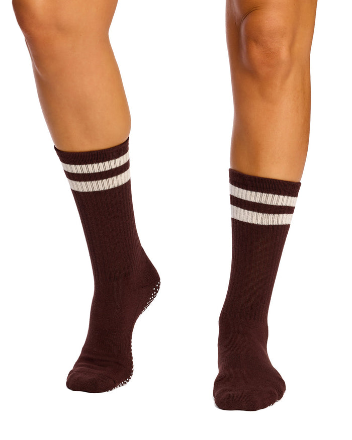 Cotton Retro Grip Socks -3 Pack- Cushion Sole