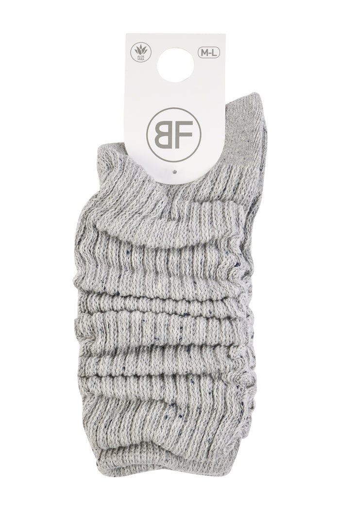 Chunky Slouch Wellness Socks - Grey Marle Nep