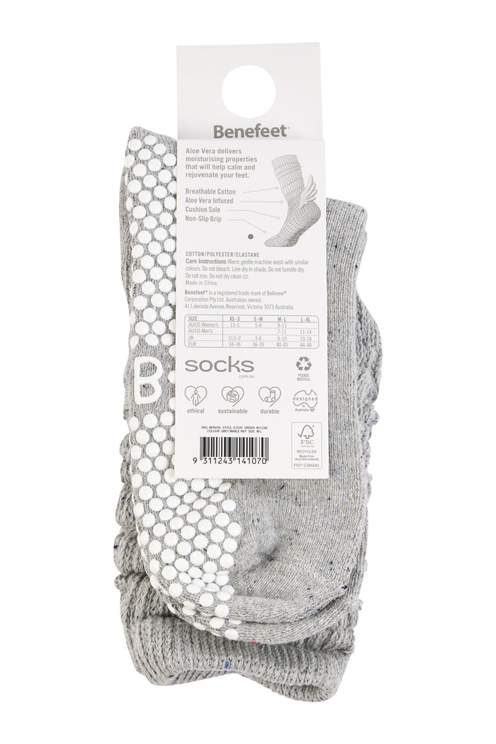 Chunky Slouch Wellness Socks - Grey Marle Nep