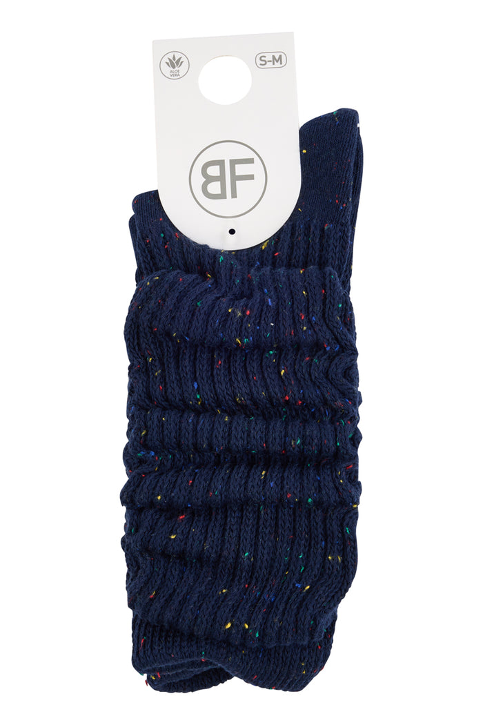Chunky Slouch Wellness Socks - Navy Nep