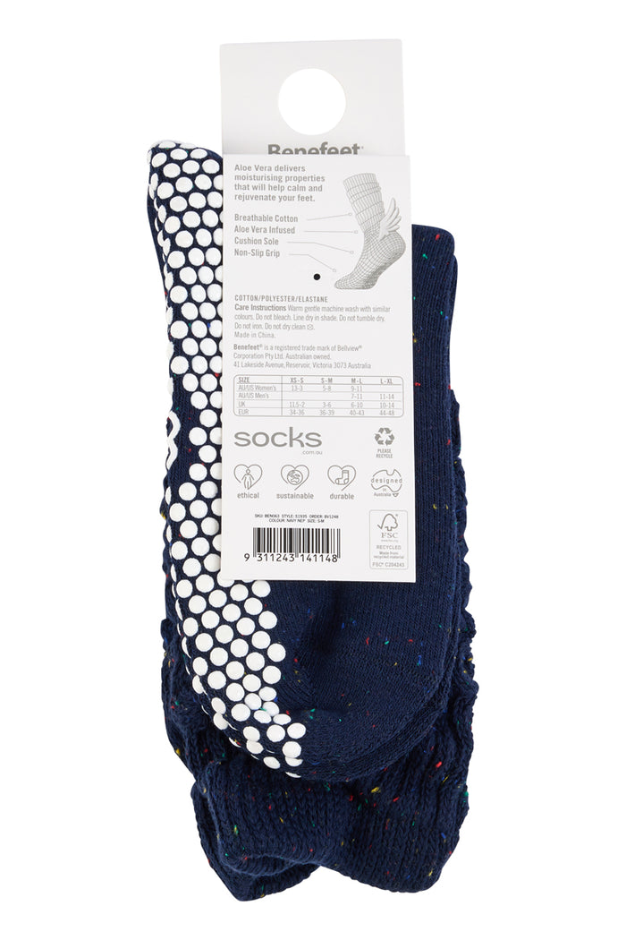 Chunky Slouch Wellness Socks - Navy Nep