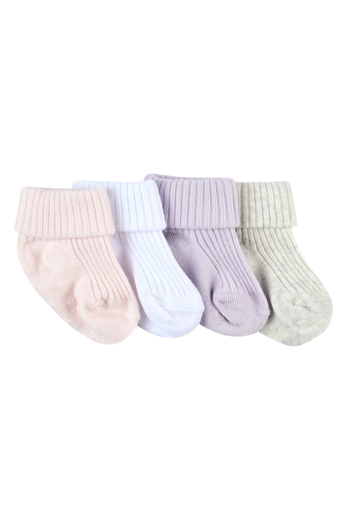 Australian Cotton Baby Ribs Socks- 4 Pack - Sweet Blooms