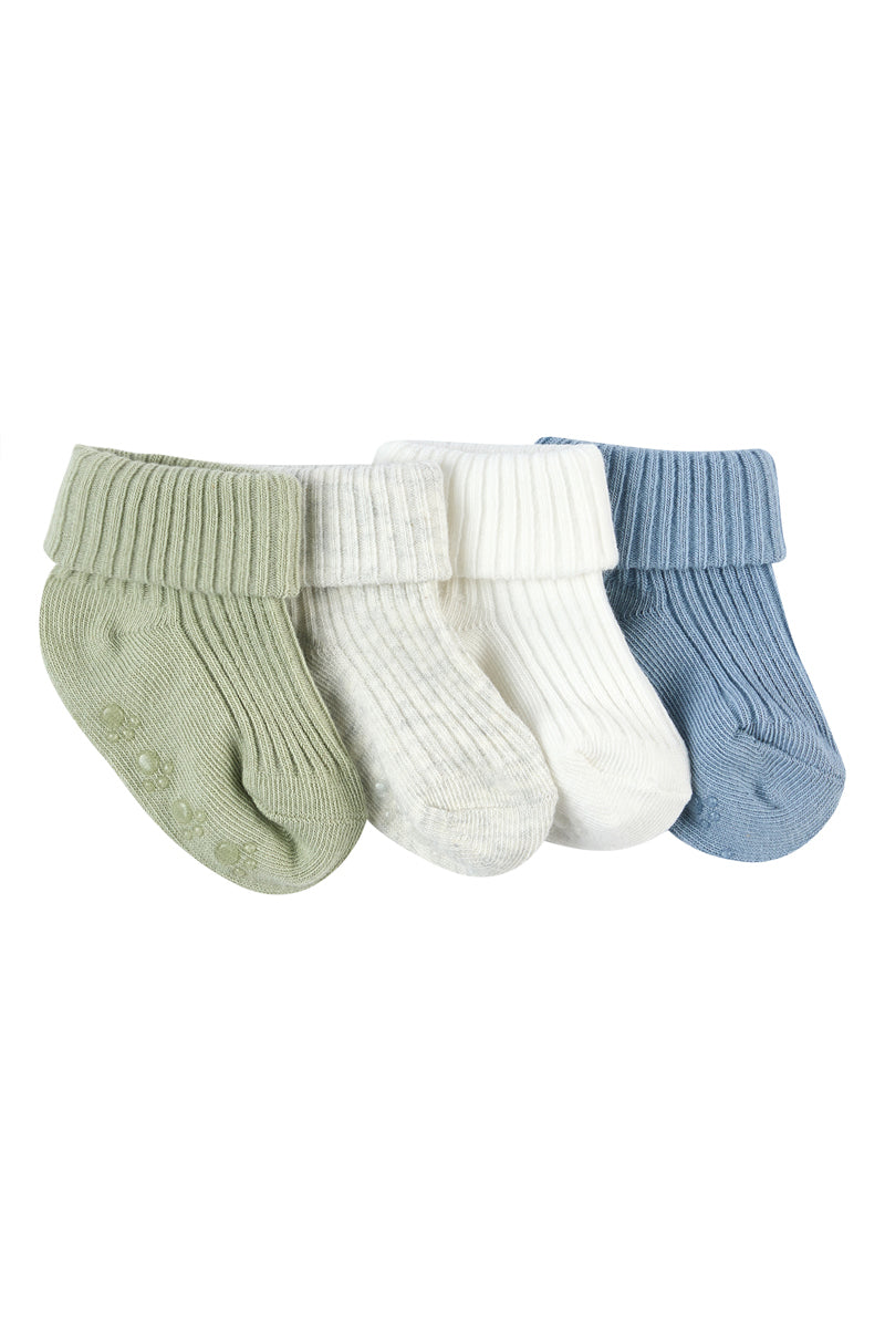Australian Cotton Baby Ribs Socks- 4 Pack