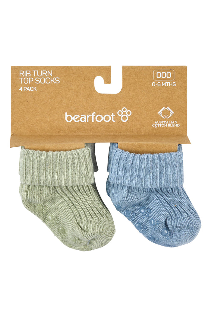 Australian Cotton Baby Ribs Socks- 4 Pack