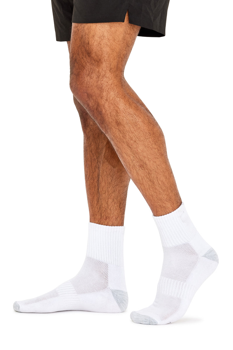 Tough Quarter Crew Cushion Foot Socks - 3 Pack
