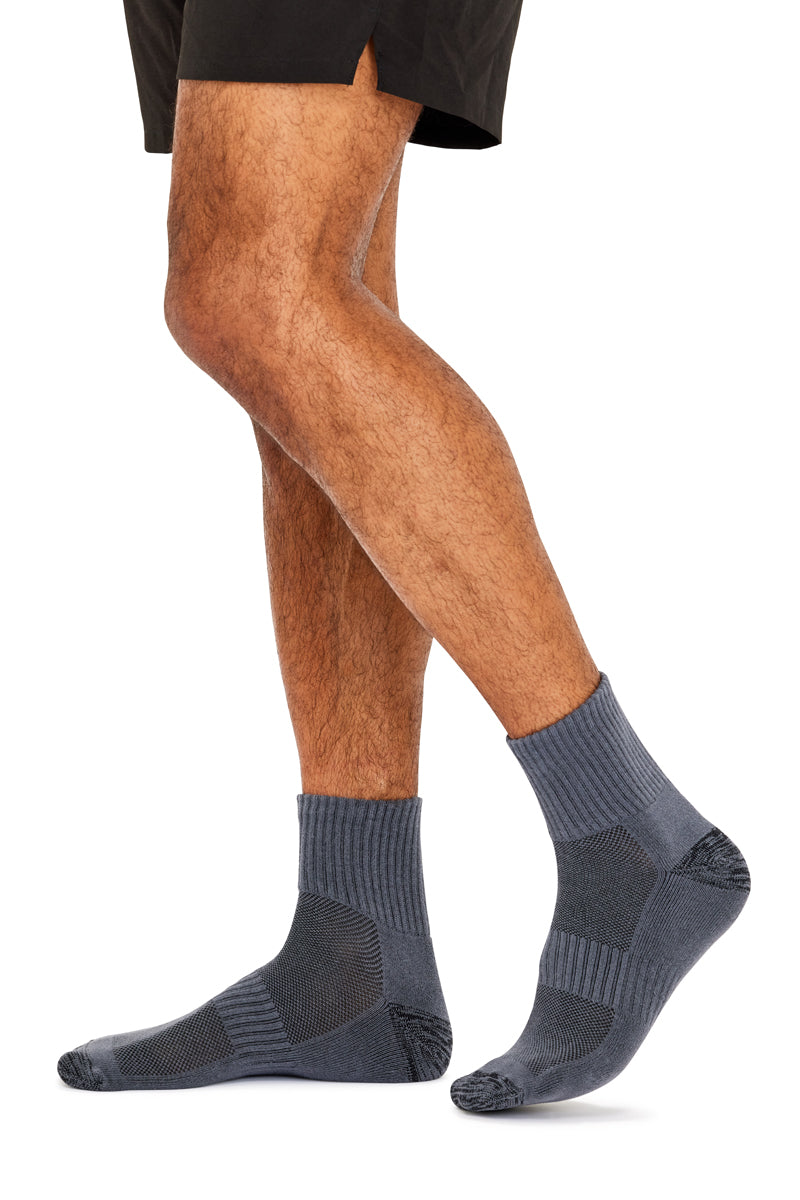 Tough Quarter Crew Cushion Foot Socks - 3 Pack