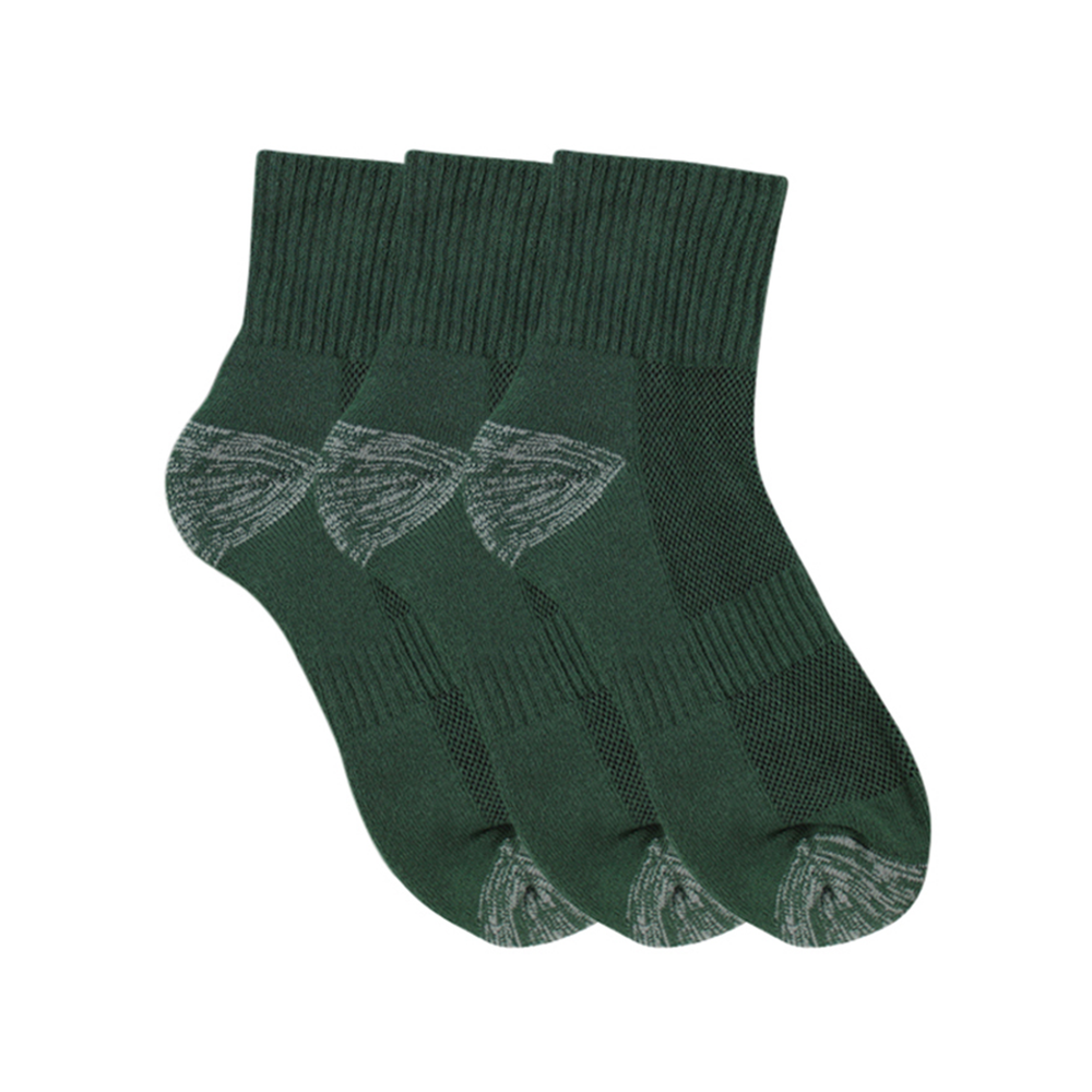 Tough Quarter Crew Cushion Foot Socks - 3 Pack- Bottle