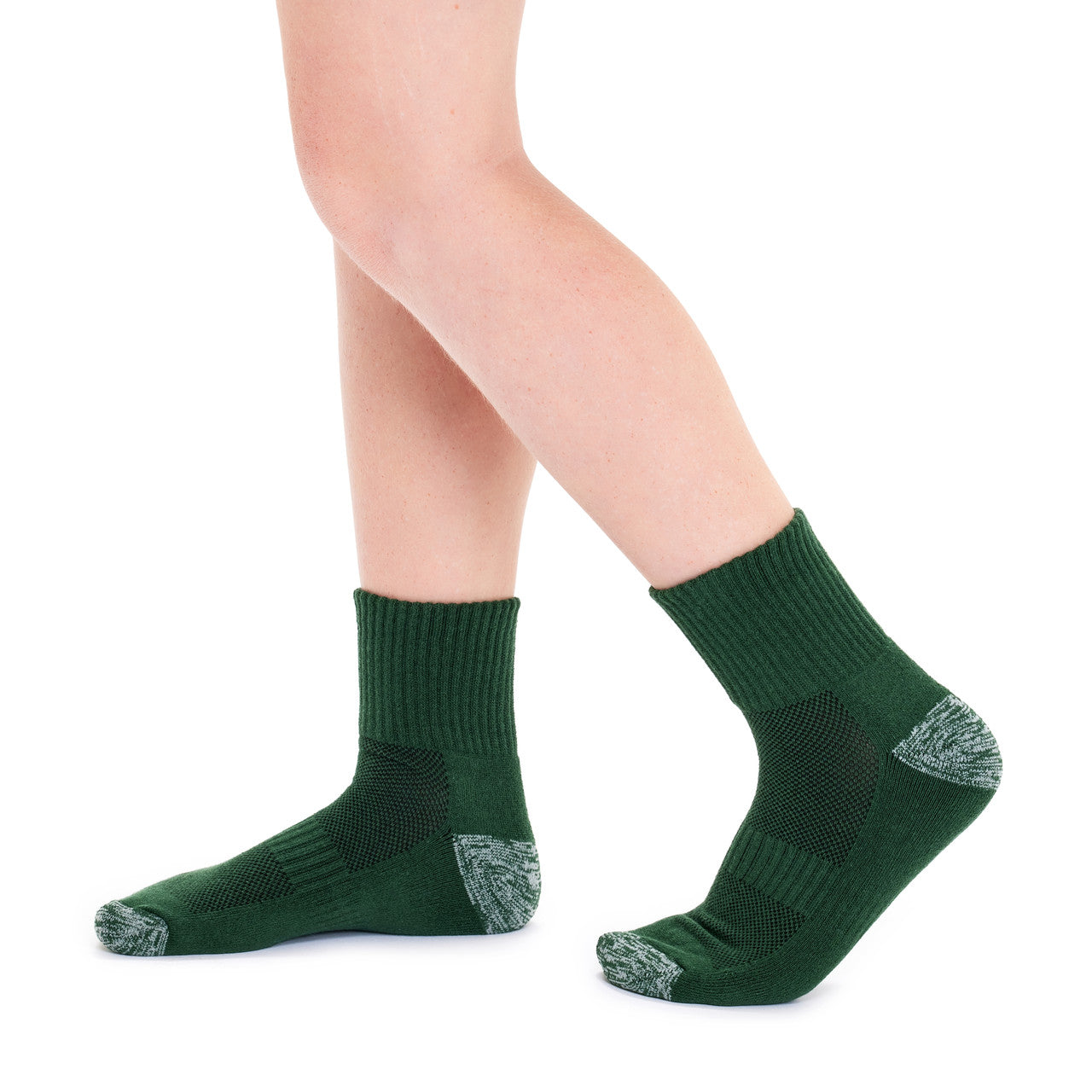 Tough Quarter Crew Cushion Foot Socks - 3 Pack- Bottle
