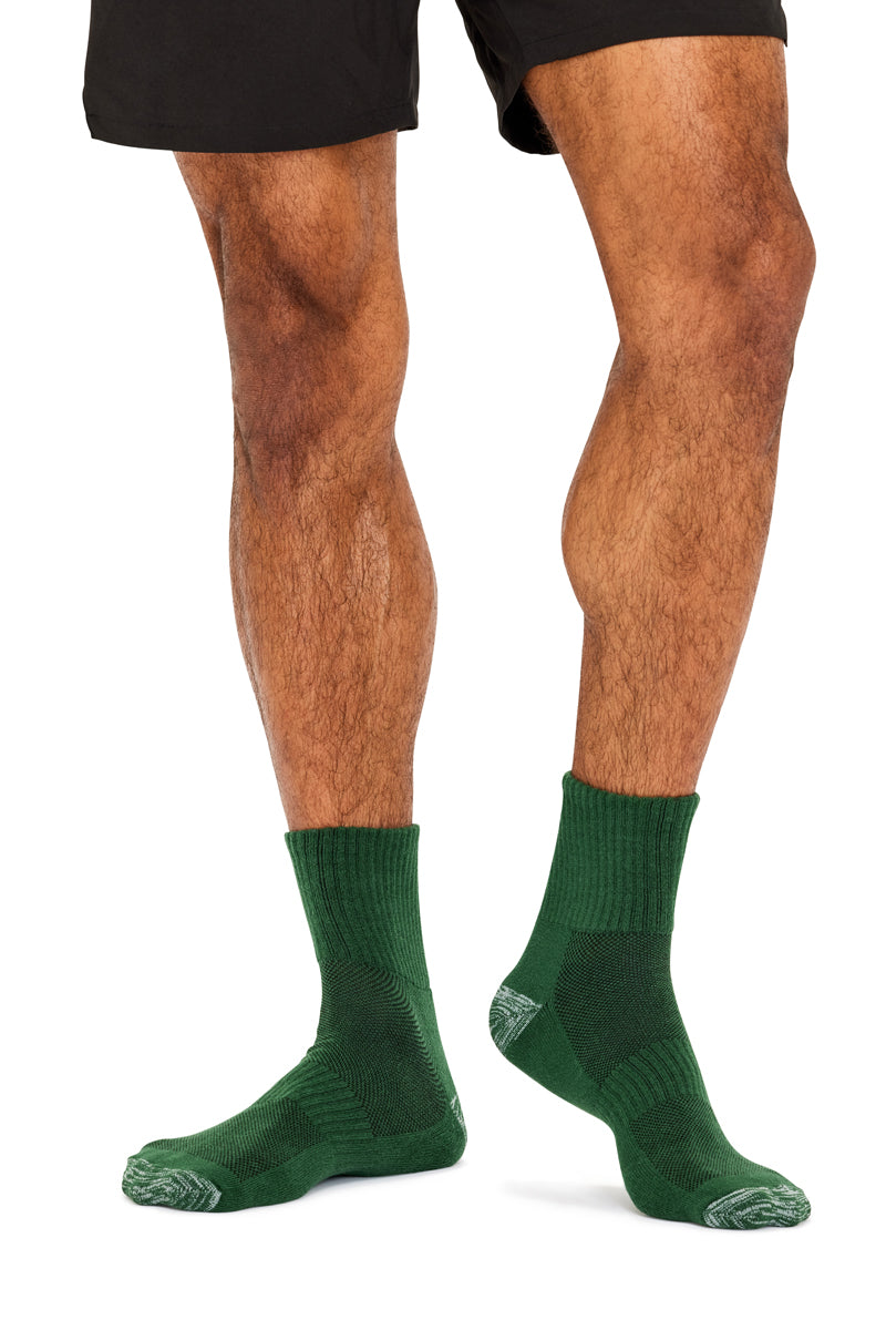Tough Quarter Crew Cushion Foot Socks - 3 Pack- Bottle