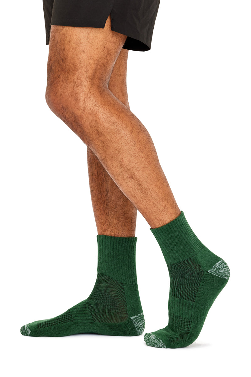 Tough Quarter Crew Cushion Foot Socks - 3 Pack- Bottle