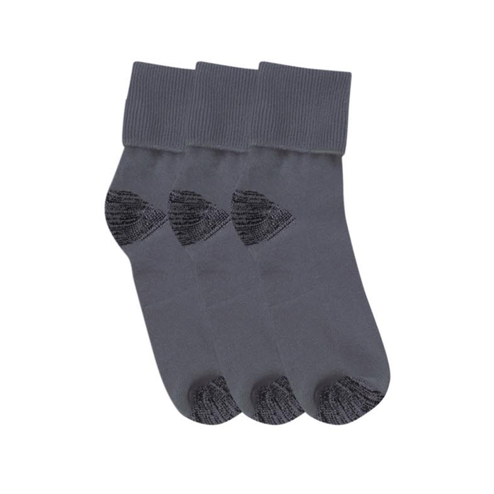 Tough Anklets - 3 Pack- School Grey
