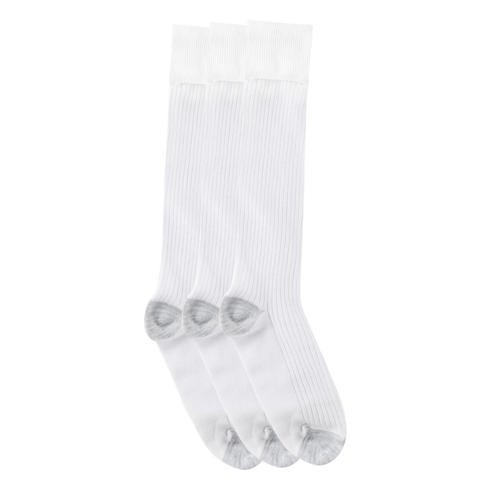 Tough Knee High Socks - 3 Pack- White