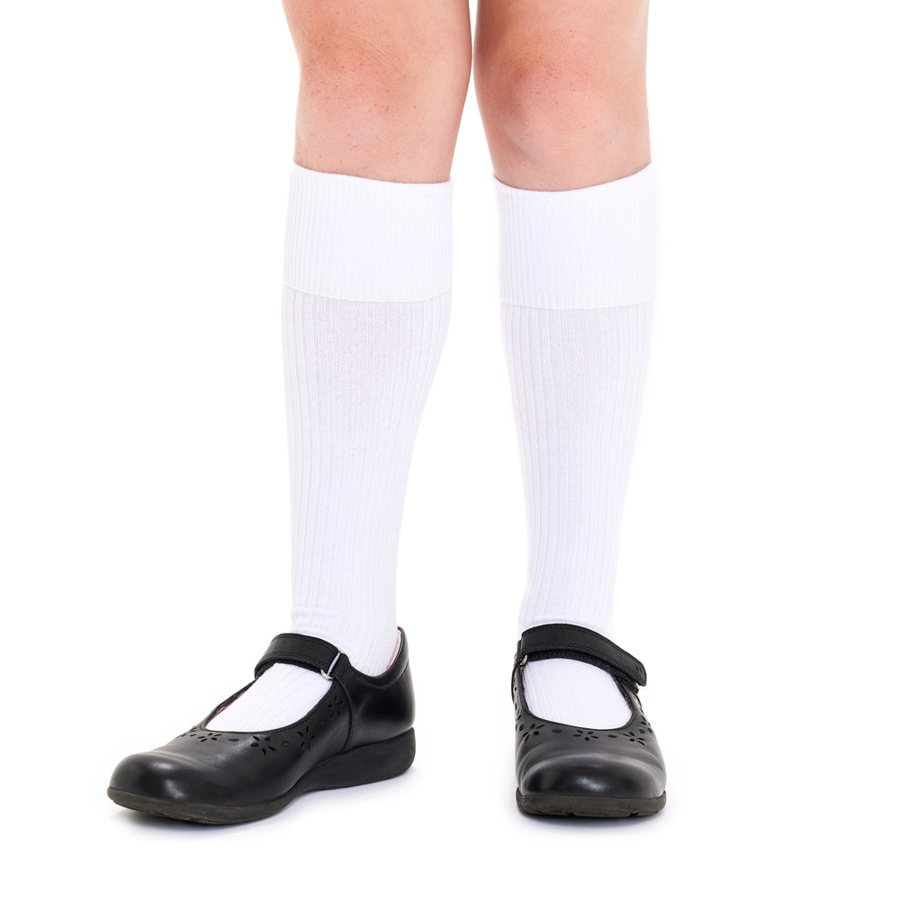 Tough Knee High Socks - 3 Pack- White
