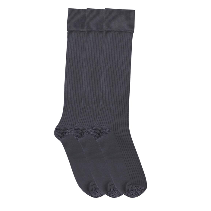 Tough Knee High Socks - 3 Pack- School Grey