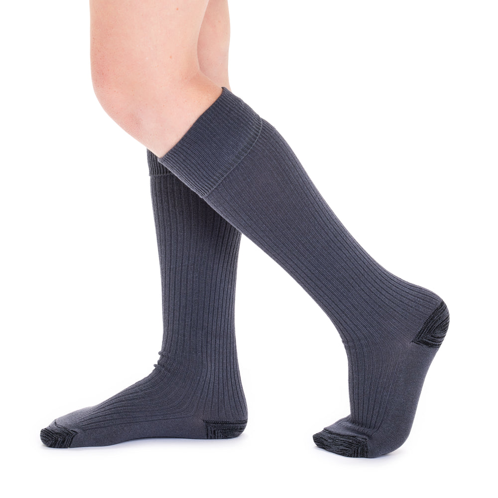 Tough Knee High Socks - 3 Pack- School Grey