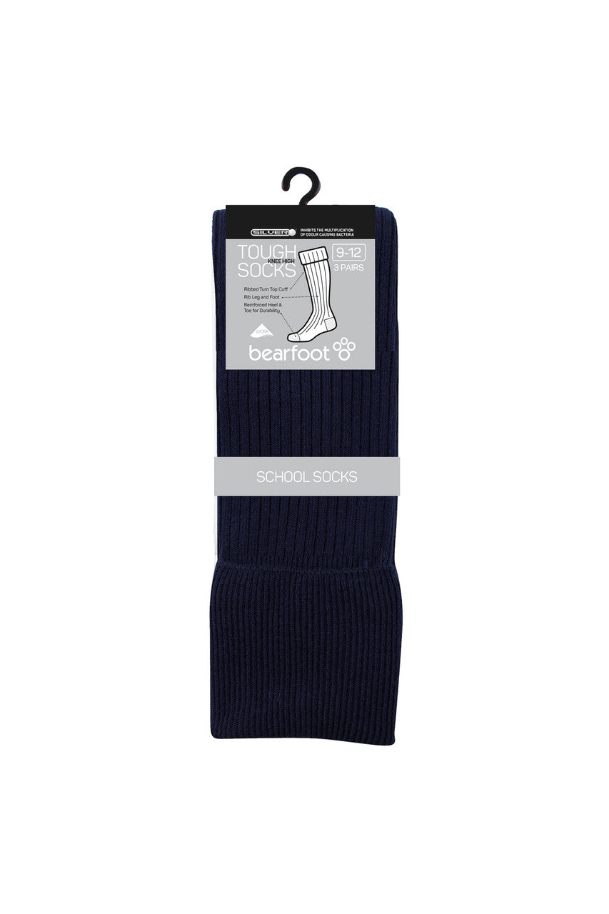 Tough Knee High Socks - 3 Pack- Navy