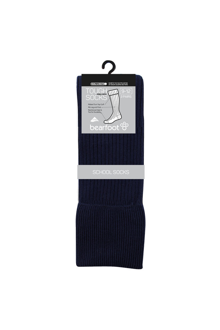 Tough Knee High Socks - 3 Pack- Navy