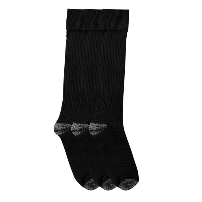 Tough Knee High Socks - 3 Pack- Black