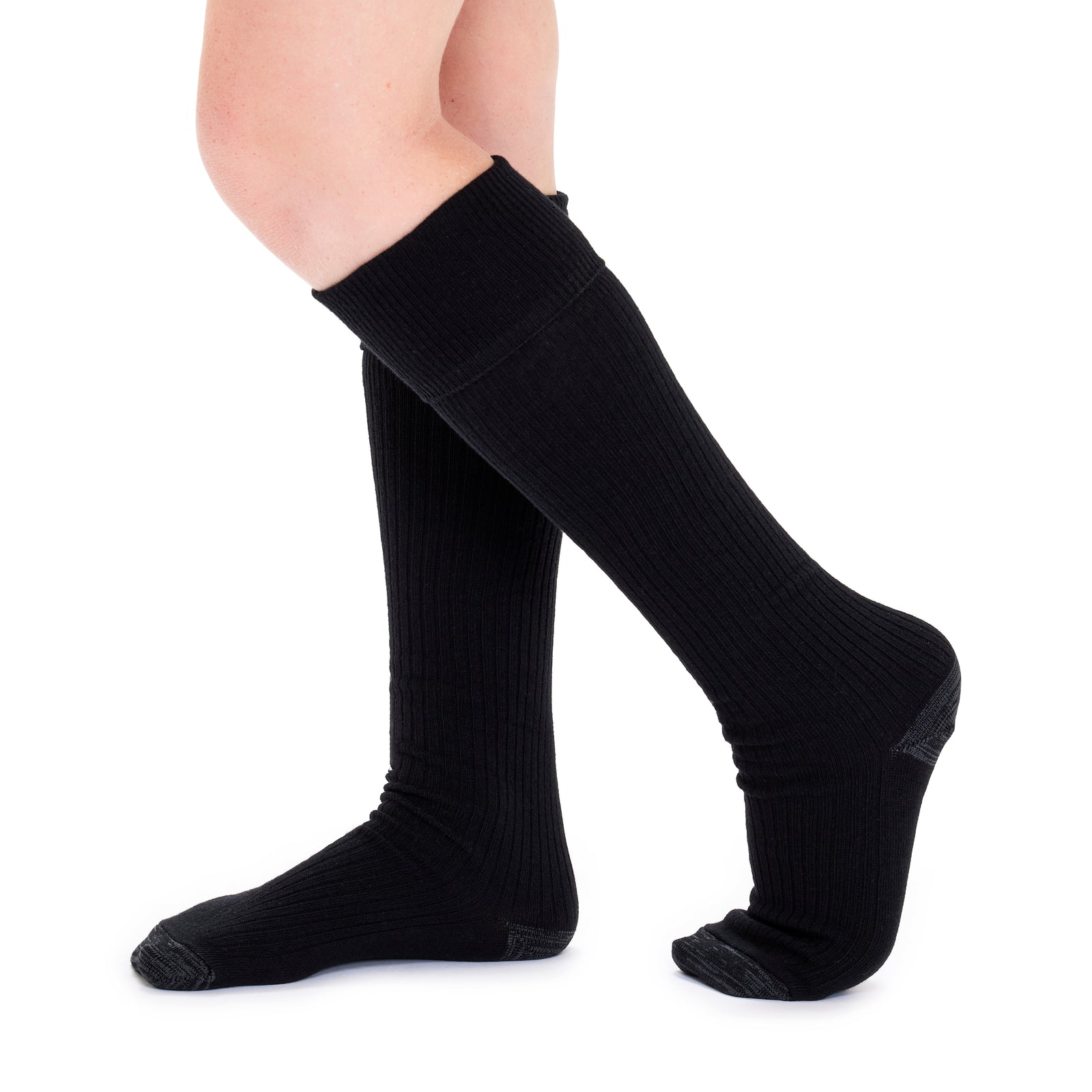 Tough Knee High Socks - 3 Pack- Black