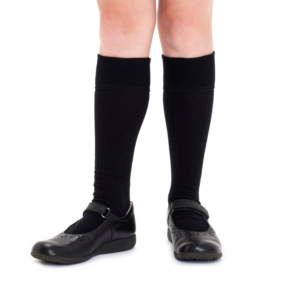 Tough Knee High Socks - 3 Pack- Black