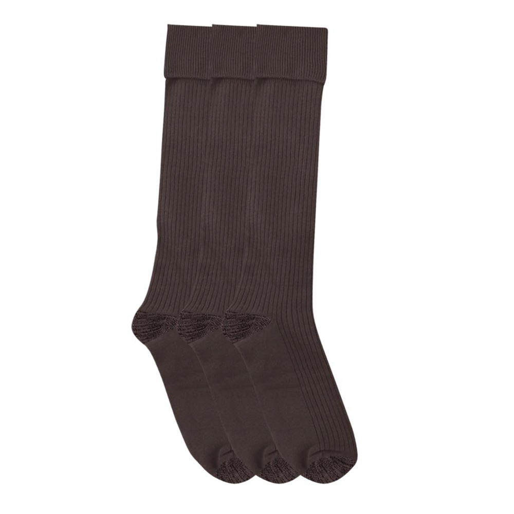 Tough Knee High Socks - 3 Pack- Chocolate
