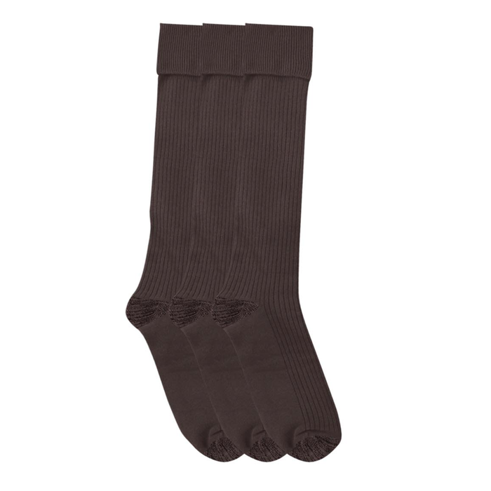 Tough Knee High Socks - 3 Pack- Chocolate