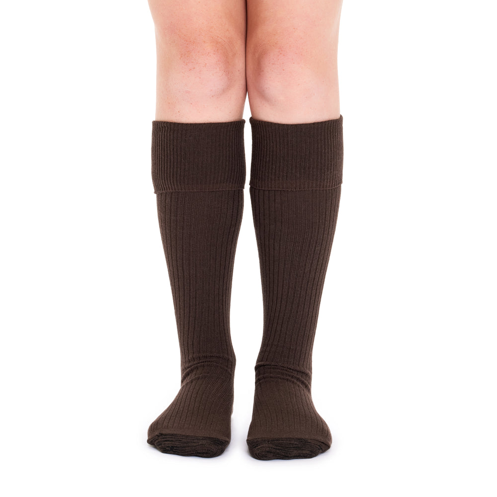 Tough Knee High Socks - 3 Pack- Chocolate