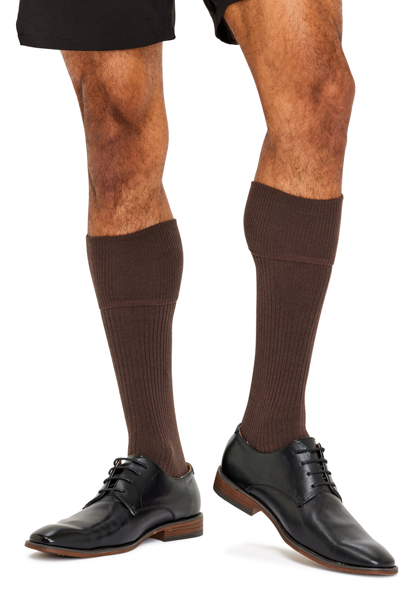 Tough Knee High Socks - 3 Pack- Chocolate