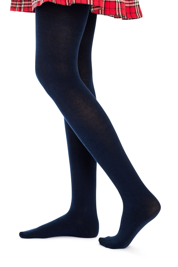 Cotton Rich Tights - 2 Pack - Navy