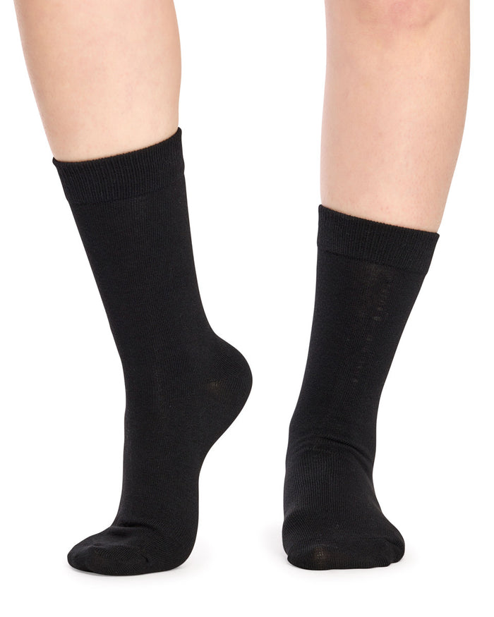 Kids Crew Socks- 5 Pack- Black