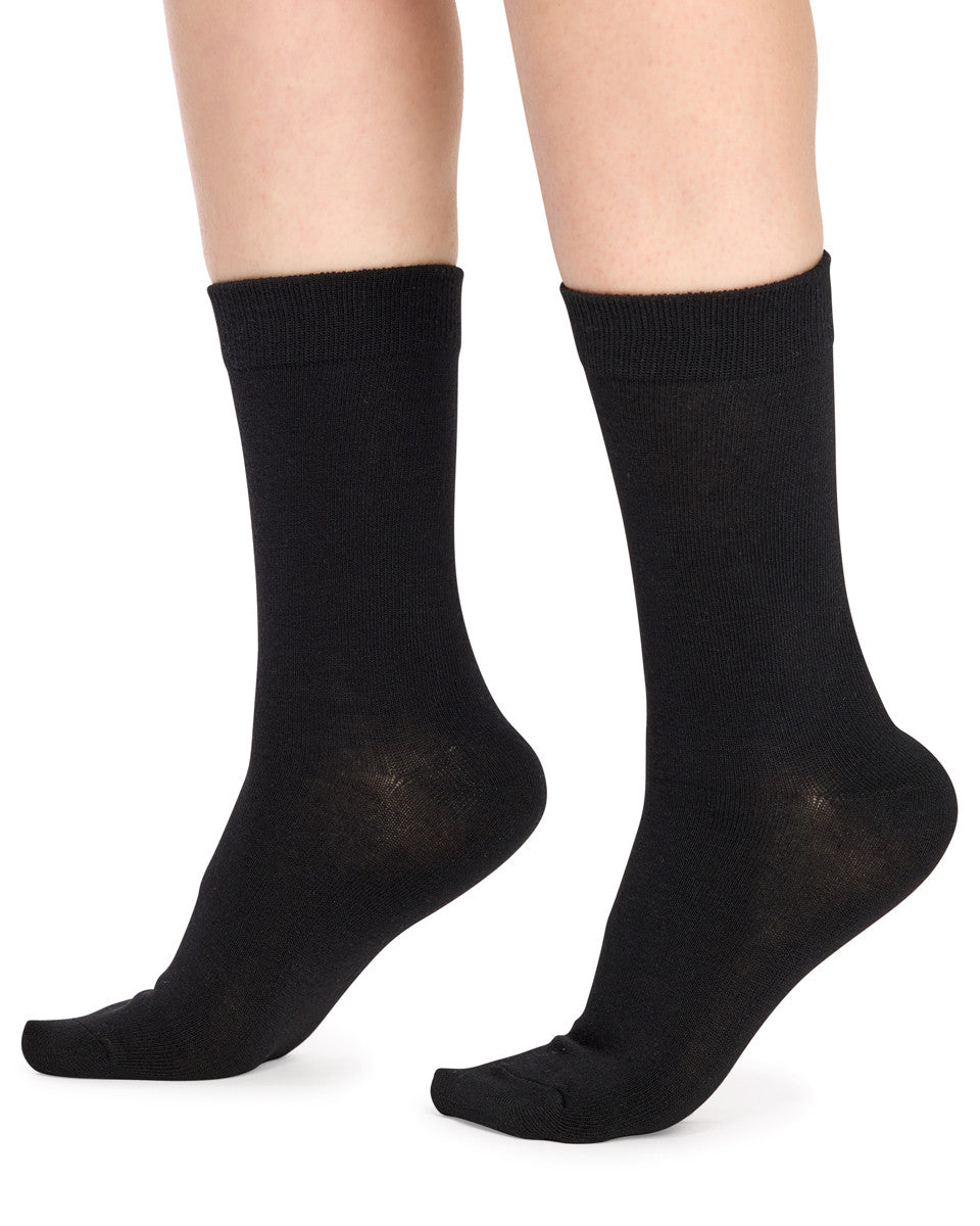 Kids Crew Socks- 5 Pack- Black