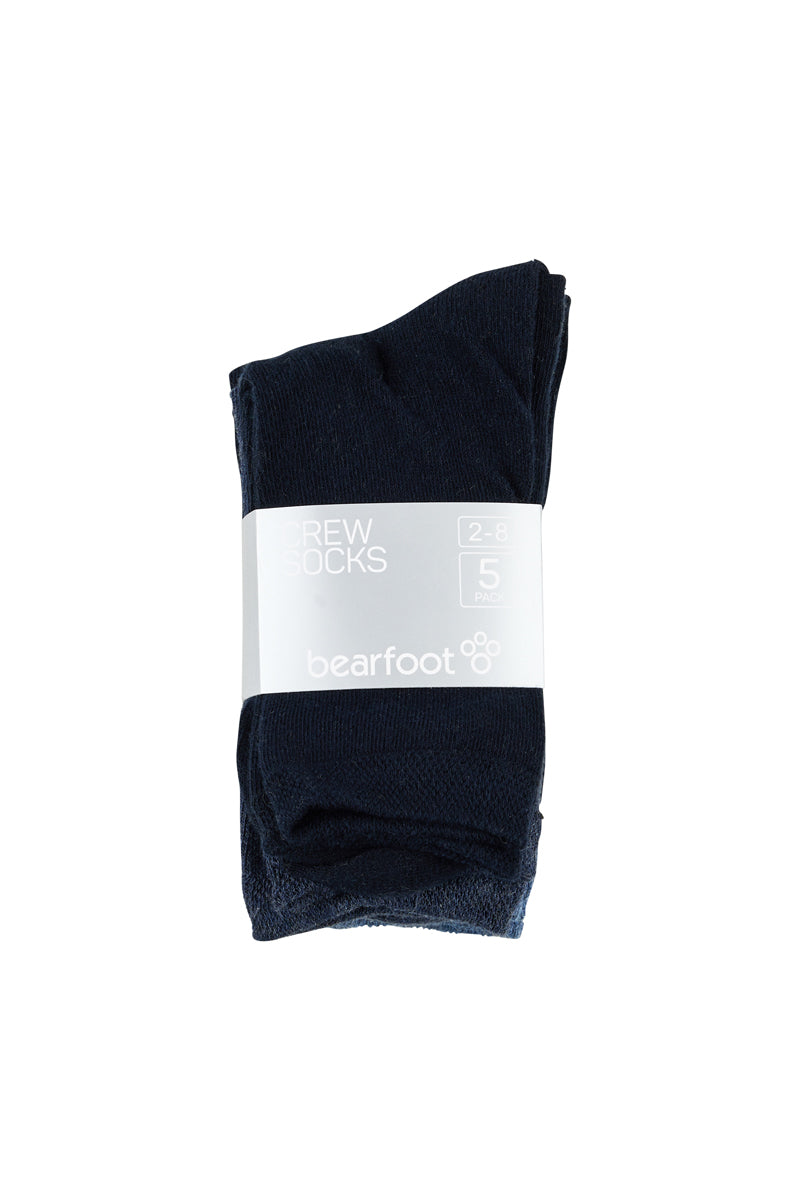 Kids Crew Socks- 5 Pack