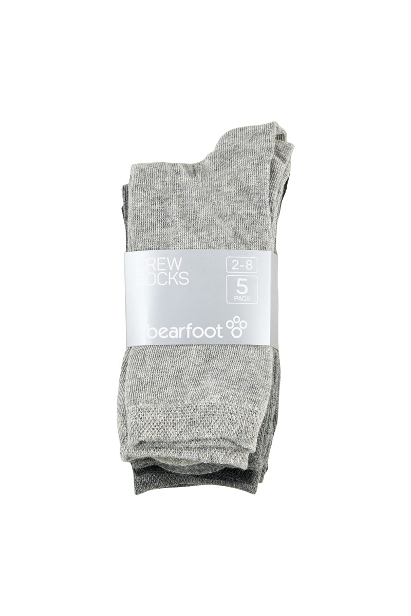 Kids Crew Socks- 5 Pack
