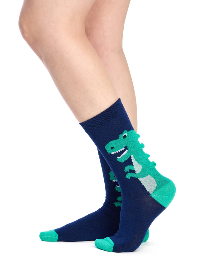 Kid's Cotton Rich Crew socks - 3 Pack - Dinosaurs