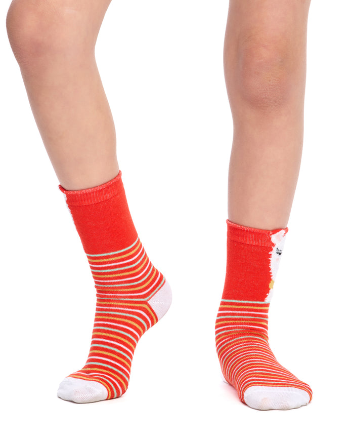 Kid's Cotton Rich Crew socks - 3 Pack - Llama