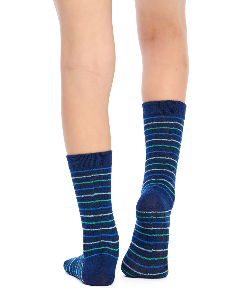Kid's Cotton Rich Crew socks - 3 Pack - Sparkle Dinosaur