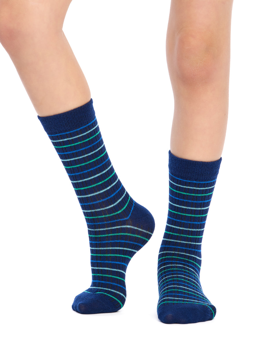 Kid's Cotton Rich Crew socks - 3 Pack - Sparkle Dinosaur