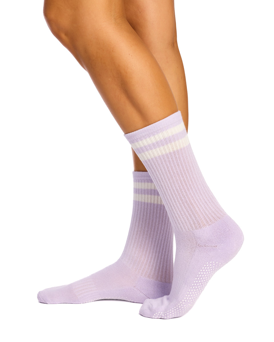 Cotton Retro Grip Socks -3 Pack- Cushion Sole