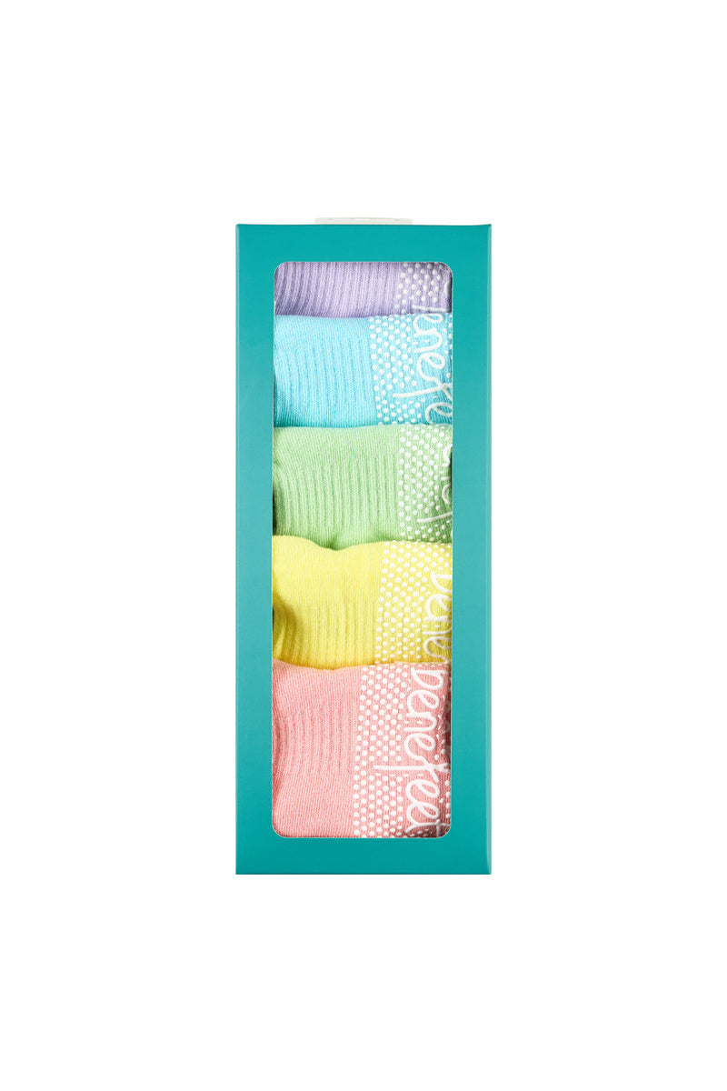 Women's Cotton Pilates No-Show with Non Slip 5 Pack