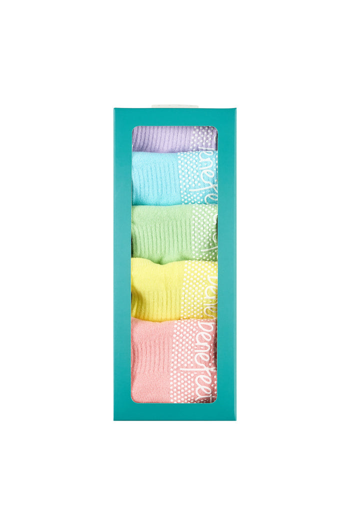 Women's Cotton Pilates No-Show with Non Slip 5 Pack - Gelati Gift Box