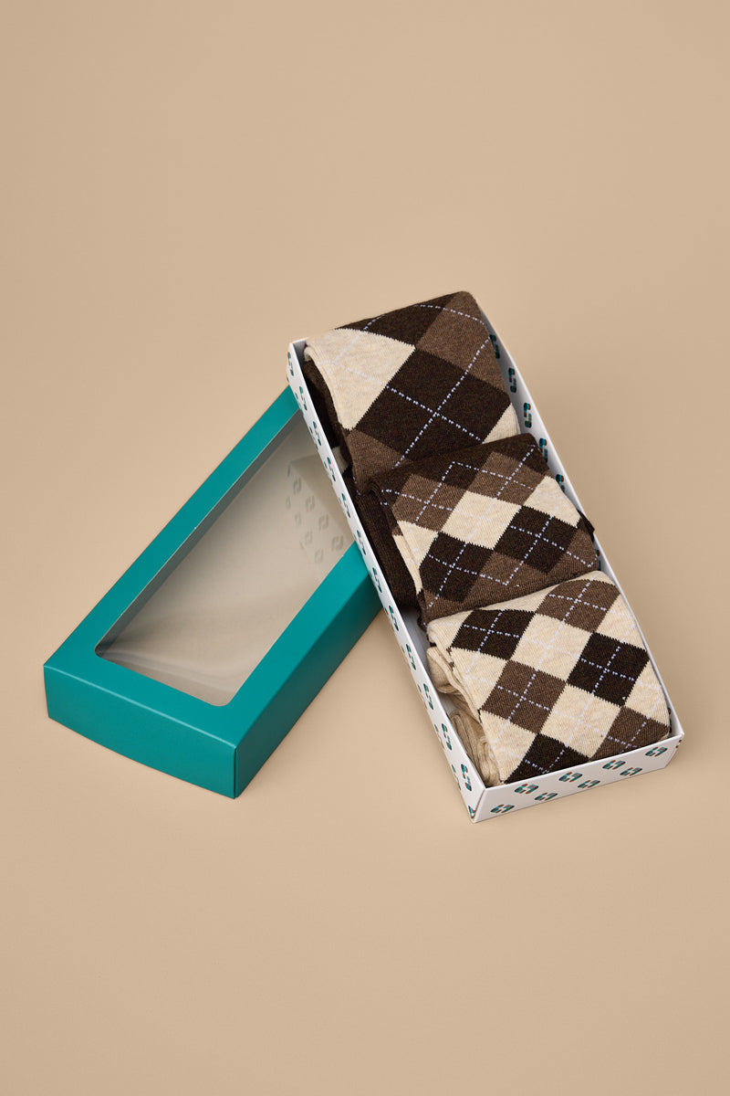 Men's Cotton Crew Novelty Socks 3 Pack - Gift Box