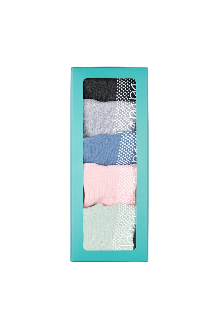 Women's Cotton Pilates No-Show with Non Slip 5 Pack - Urban Gift Box