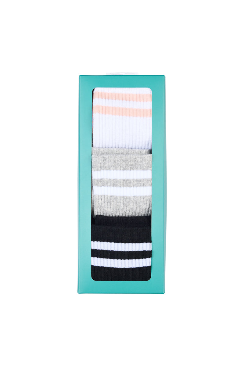 Women's Cotton Crew Pilates Socks 3 Pack