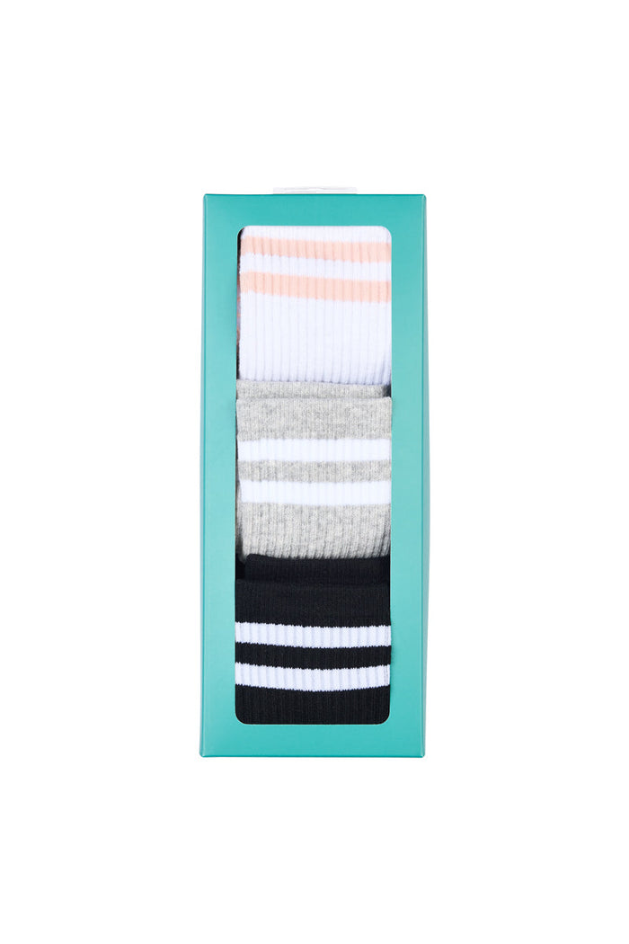 Women's Cotton Crew Pilates Socks 3 Pack - Core Gift Box