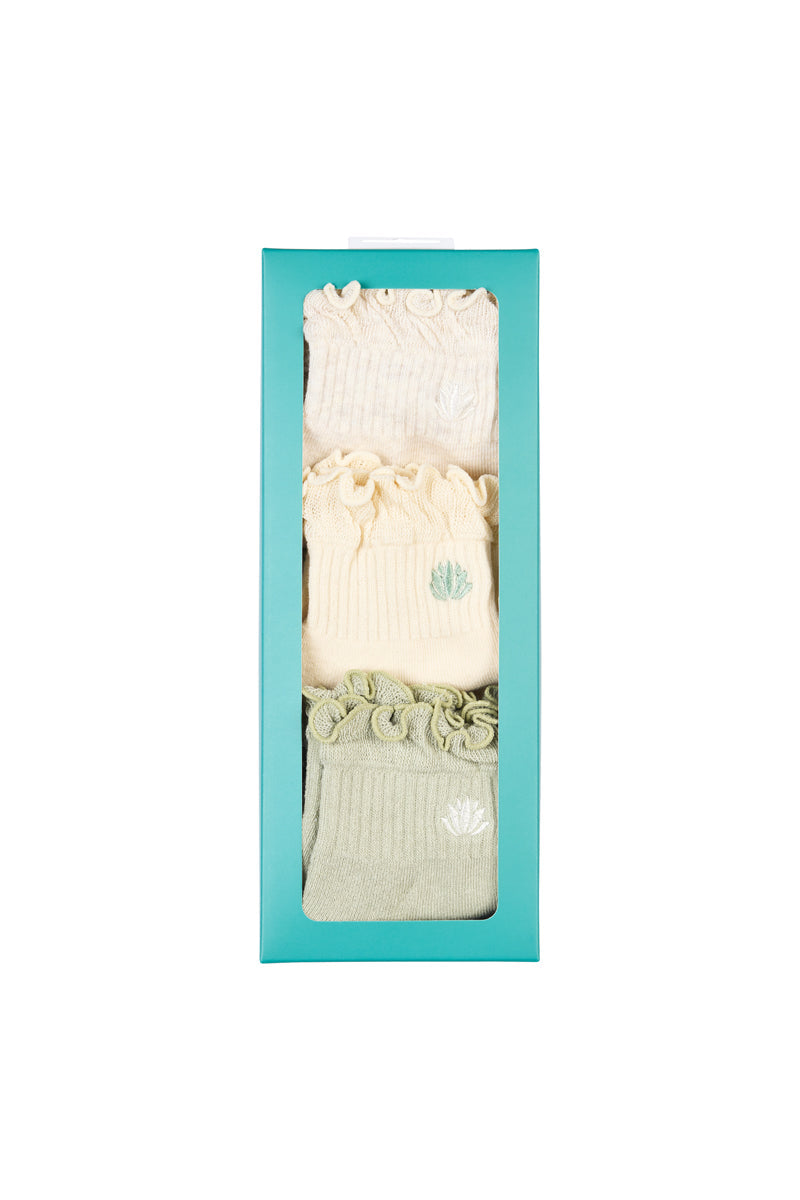 Women's Cotton Quarter Crew Pilates Socks 3 Pack